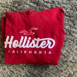 Hollister red hoodie. Gently used.